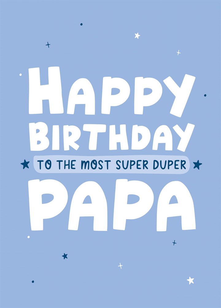 Cute Papa Birthday Card