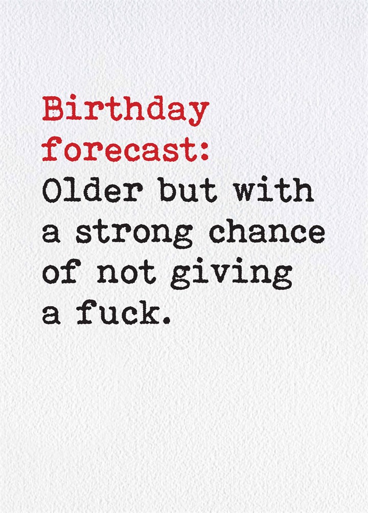 Birthday Forecast Card