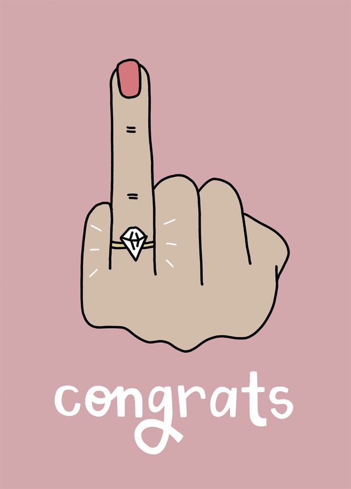 Engaged Middle Finger Card