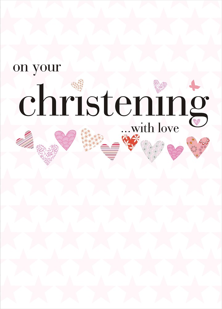 Christening Heart Card