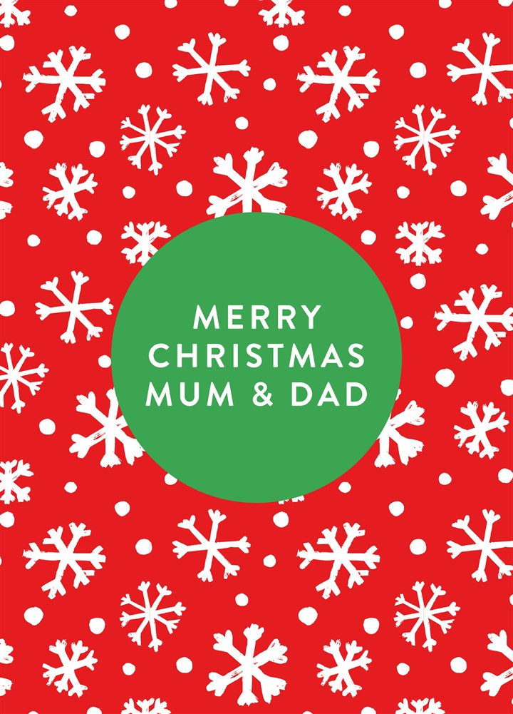Merry Christmas Mum And Dad Card