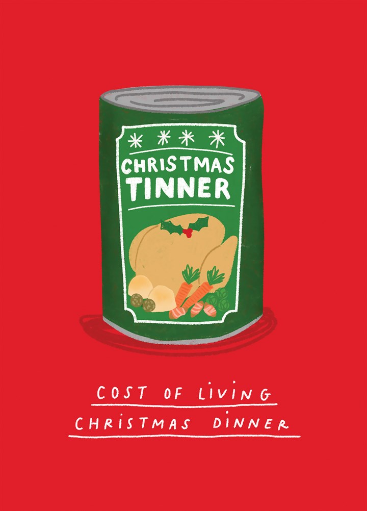 Christmas Tinner Cost Of Living Card