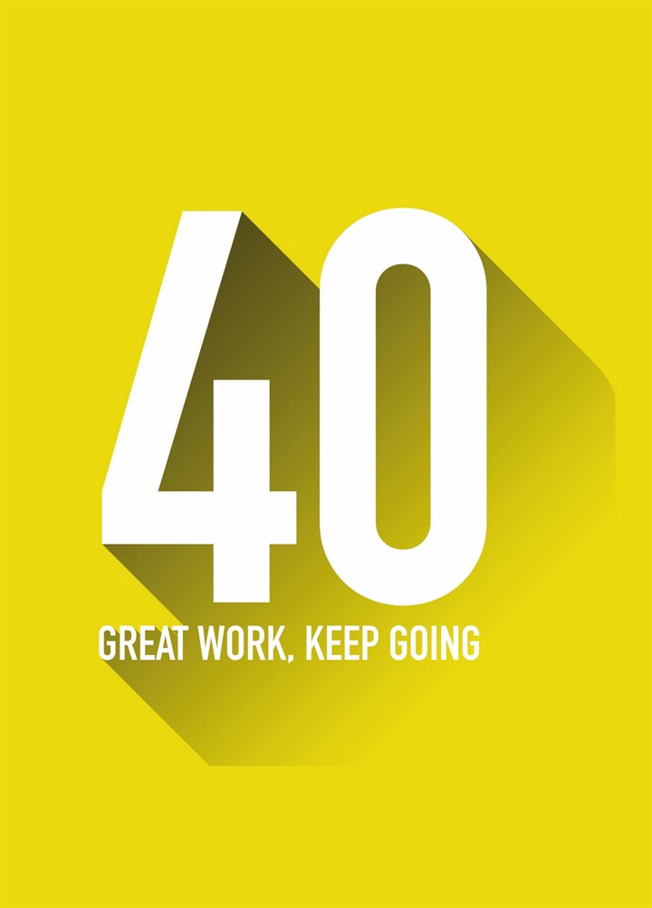 40 Great Work Card
