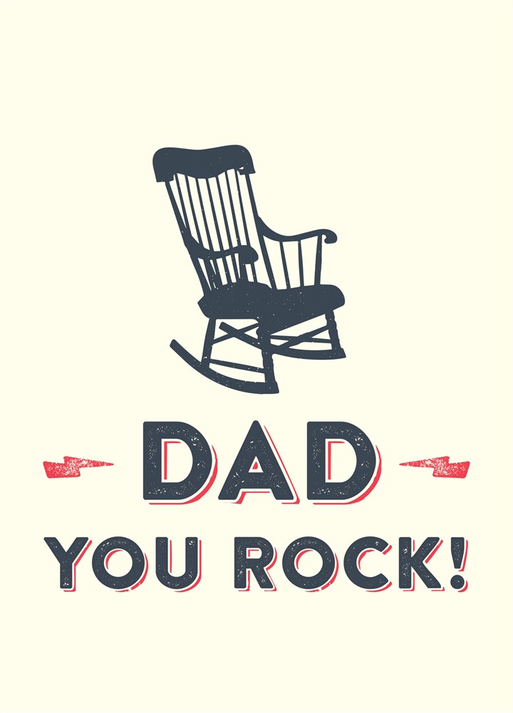 Dad You Rock Chair Card
