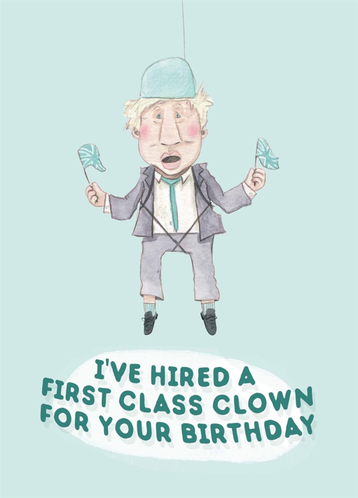 First Class Clown Card
