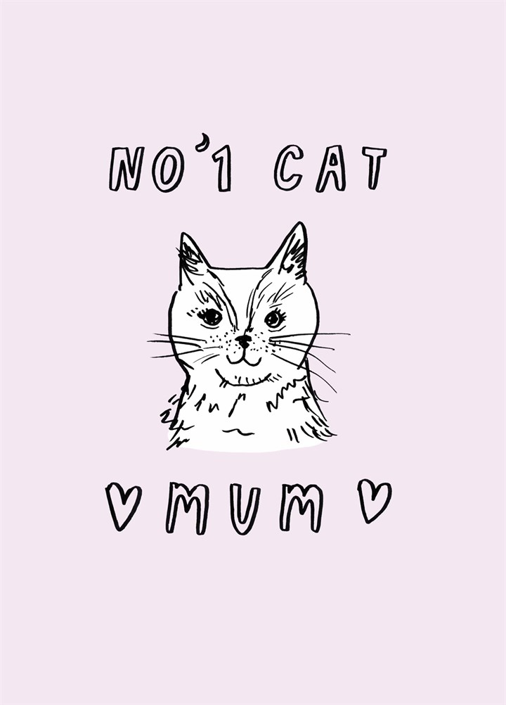 Number One Cat Mum Card