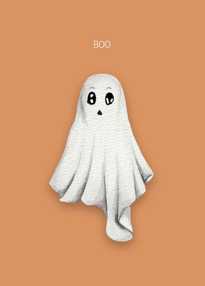 BOO Halloween Ghost Card