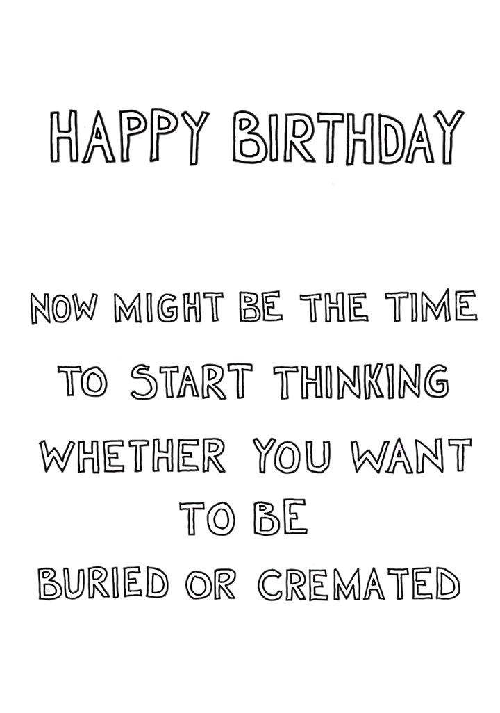 Do You Want To Be Buried Or Cremated? Card
