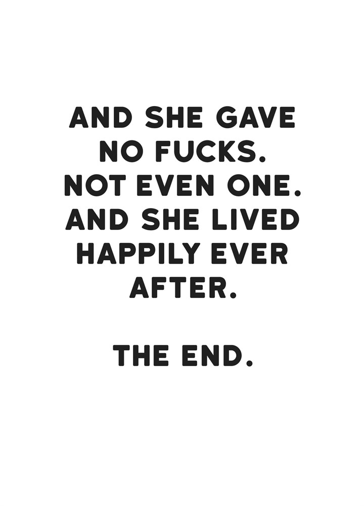 She Lived Happily Ever After Card