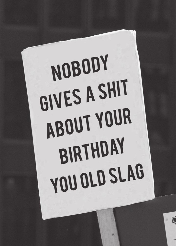 Nobody Gives A Shit About Your Birthday Card