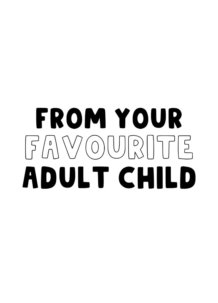 Adult Child Card