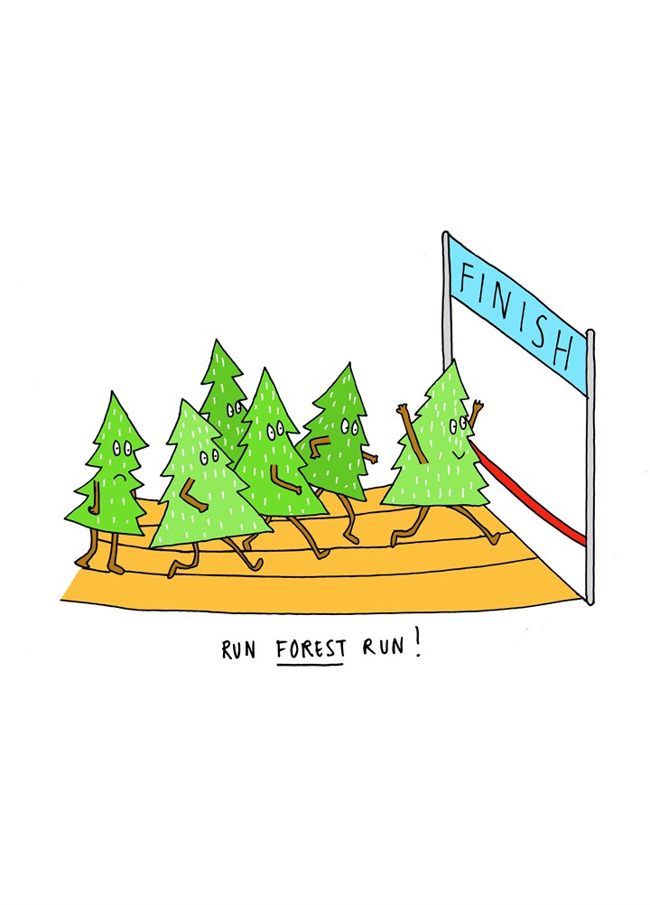 Run Forest Run Card