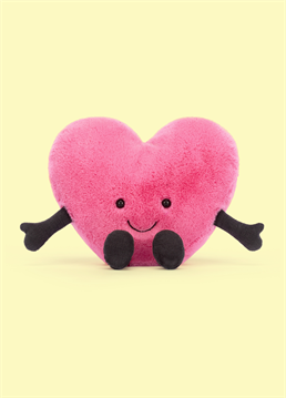 <ul>    <li>Give them your heart - literally!</li>    <li>The Amuseable Hot Pink Heart by Jellycat is ready to play the unconventional cupid.</li>    <li>Soft and squishy heart shape in hot pink fur, with characteristic brown cordy legs and happy smiley face.</li>    <li>This plush pal is the perfect gift for the one you love and would make a cute, cuddly feature on their bed to always remind them of you!</li>    <li>Dimensions: 17cm high, 19cm wide (Large)</li></ul>