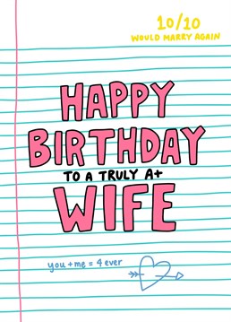Send a birthday wish to a truly gold star wife with this cute birthday card by Angela Chick