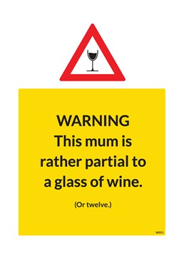 Warning - This mum is rather partial to a glass of wine (or twelve). This Brainbox Candy card is something a bit different from most other Mother's Day cards.