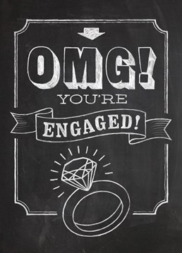 WTF they're getting married. A fantastic engagement card by Brainbox Candy for an excited couple.