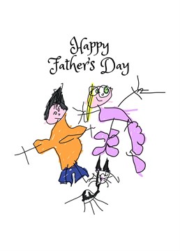 Happy Father's Day, Send your dad this card featuring an image my niece did for me when she was 5