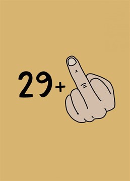 Say happy 30th birthday with this naughty middle finger card .
