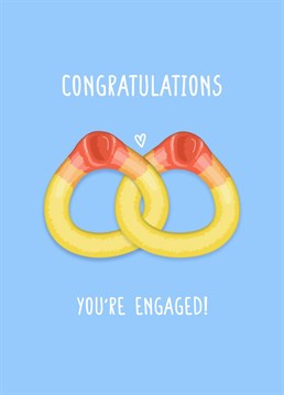Send the lovebirds your congratulations on their engagement with this cute jelly rings card, perfect for any couple. Send them a smile with two haribo rings intertwined - perfect for those who love haribo sweeties!