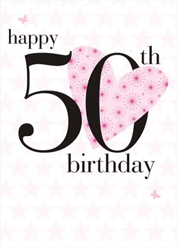 This birthday card by Claire Giles is all you need to make her 50th birthday extra special.