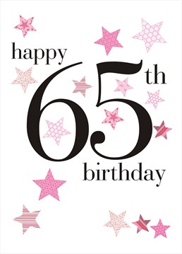This birthday card by Claire Giles is all you need to make her 65th birthday extra special.