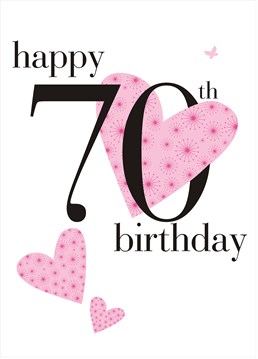 This birthday card by Claire Giles is all you need to make her 70th birthday extra special.