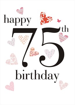 This birthday card by Claire Giles is all you need to make her 75th birthday extra special.