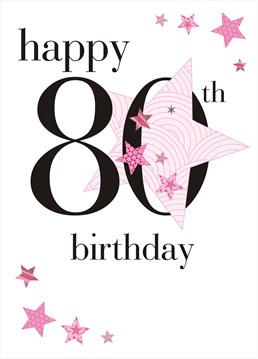This birthday card by Claire Giles is all you need to make her 80th birthday extra special.