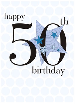 This birthday card by Claire Giles is all you need to make his 50th birthday extra special.