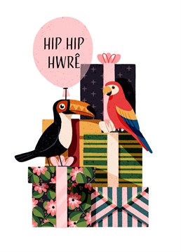 Birds of a feather stick together, especially when it's one of your birthdays! Send this colourful card to celebrate the day in style. Designed By Ian Owen, Folio.