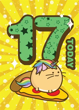 Fuzzballs official birthday card. Celebrate your 17th birthday with this cute kawaii birthday card from the Fuzzballs.