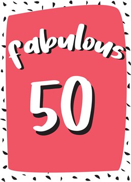 Wish someone a Happy 50th Birthday with this bright colour poppin' card!