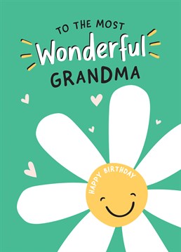 Wish the most wonderful Grandma a big happy birthday with this bold and colourful happy daisy card. Designed by Macie Dot Doodles.