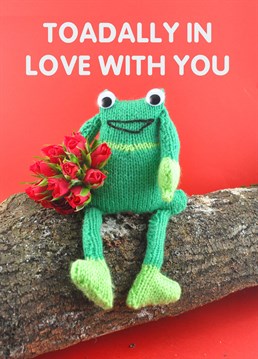 Take a leap and confess your feelings with this toadally cute Valentine's Anniversary card by Mint.