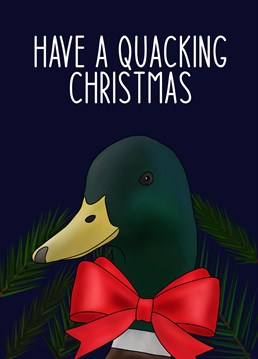 Quacking Christmas Card. Send your friend this Funny Christmas card by Pink And Pip