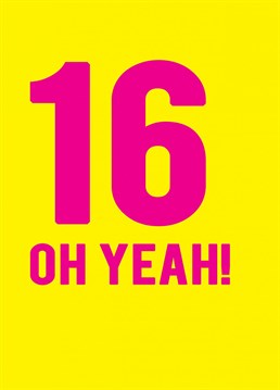 OMG, you're 16! Celebrate their milestone birthday with this cool and colourful card from Redback.