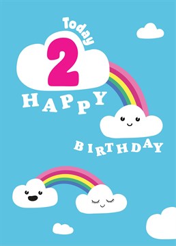 Somewhere over the rainbow, your favourite little one can celebrate their birthday in perfect technicolour! 2nd Birthday milestone design by Scribbler.
