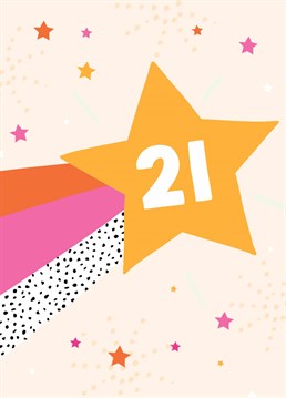 Send this bold, brilliant design to celebrate a superstar turning 21 today! Designed by Scribbler.