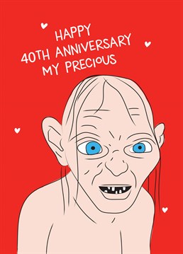 You can speak friend and enter any time you like! Celebrate 40 years adventuring together and personalise this Lord of the Rings inspired anniversary design by Scribbler.