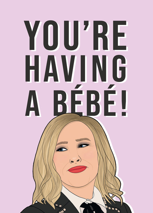 Moira Rose Having A Bebe Baby Shower Card