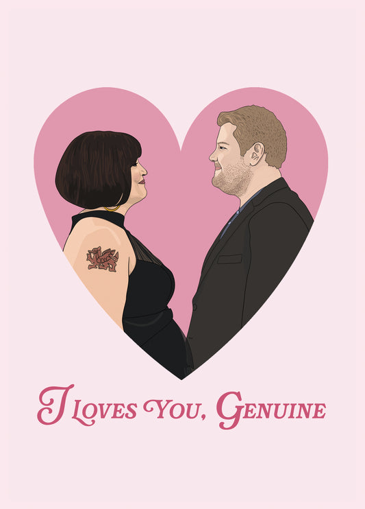 Nessa & Smithy Love Card - Genuine - Gavin And Stacey Card