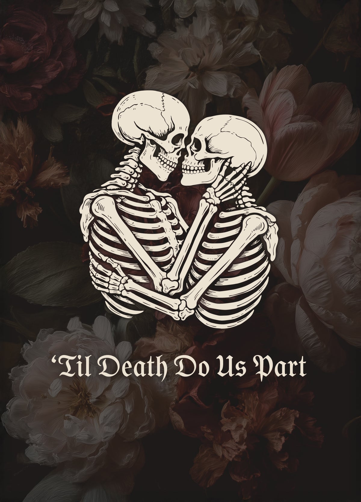 "Til Death Do Us Part – Dark Romance Love Card – Gothic Valentine Wedding Card