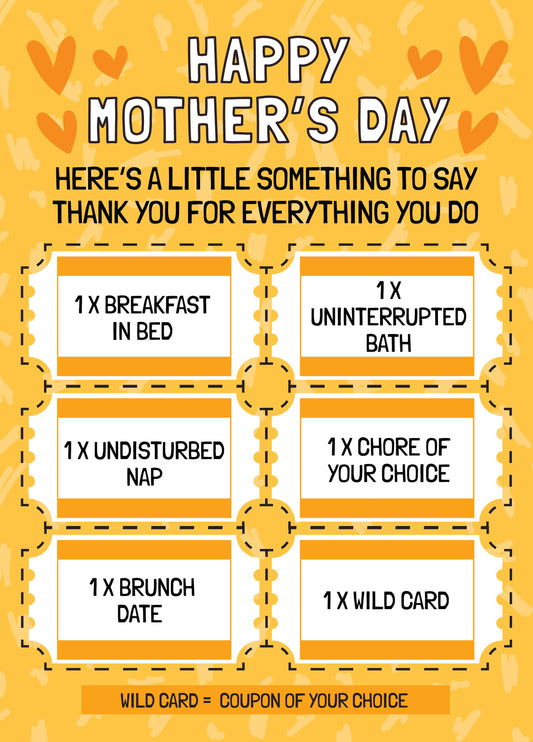 Funny Mother's Day Voucher Card