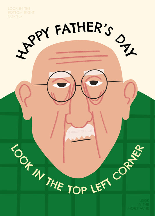 Funny Grumpy Old Git Hidden Message Father's Day Card