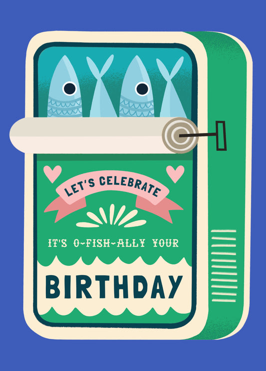 Sardine Tin Birthday Card