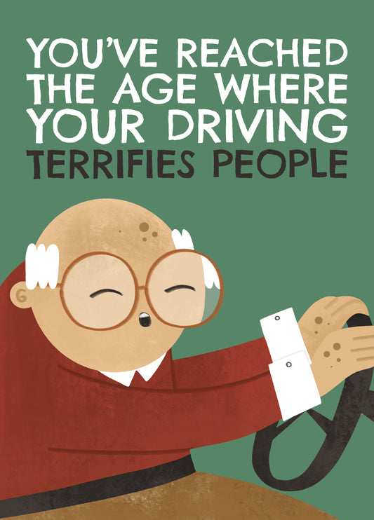 Funny Bad Driver Birthday Card
