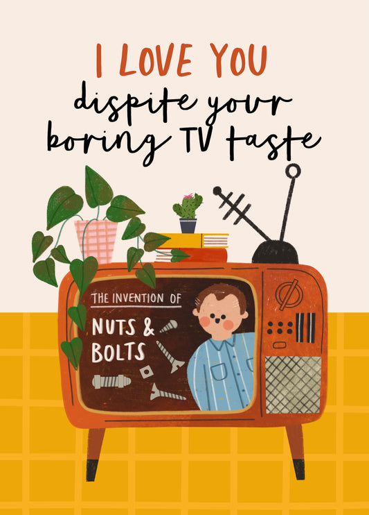 Funny Anniversary/Birthday Card - Bad TV Taste