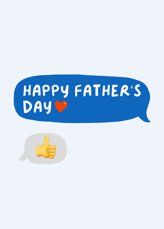 Funny Father's Day Thumbs Up Text Message Card