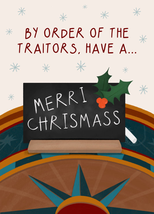 The Traitors Christmas, Funny Tv Show Christmas Card