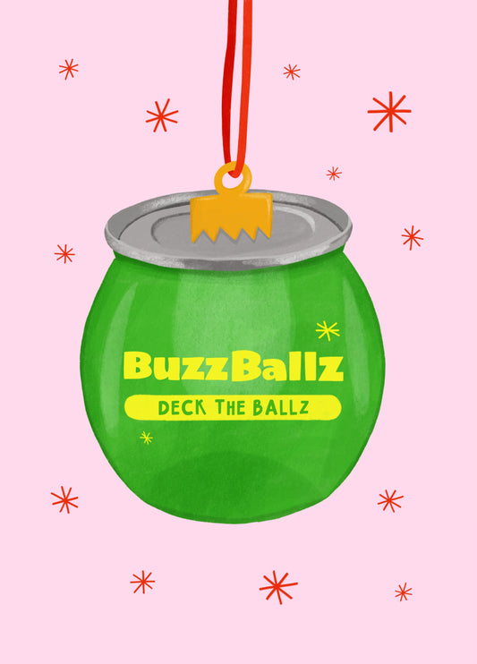 Buzzballz Bauble Christmas Card
